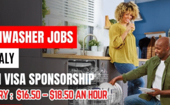 Dishwasher Job in Italy 2025-26